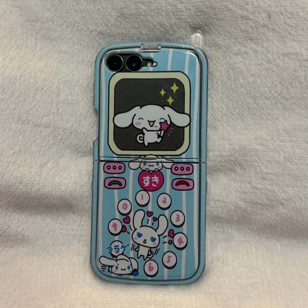 Cute Blue Character Flip Phone Case - Unbranded